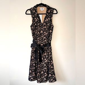 BNWT Black Lace and Tan Evening Dress